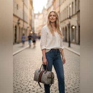 Gucci Cherry Line Web Boston Bag size 30 ( no sling )